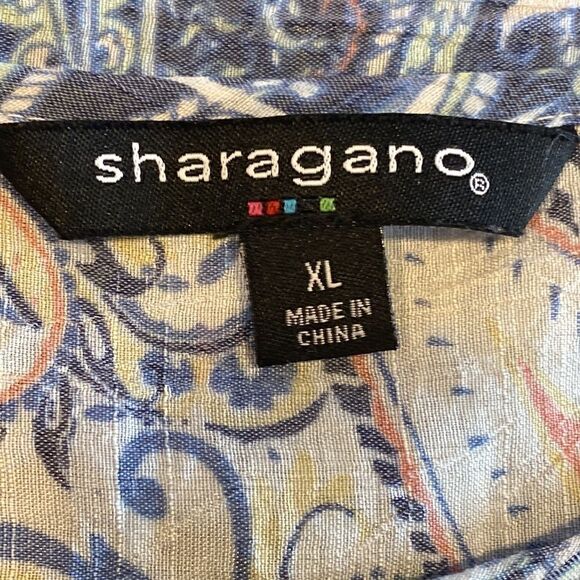 Sharagano Women’s Popover Paisley Gauzy Top Size XL - Picture 9 of 11